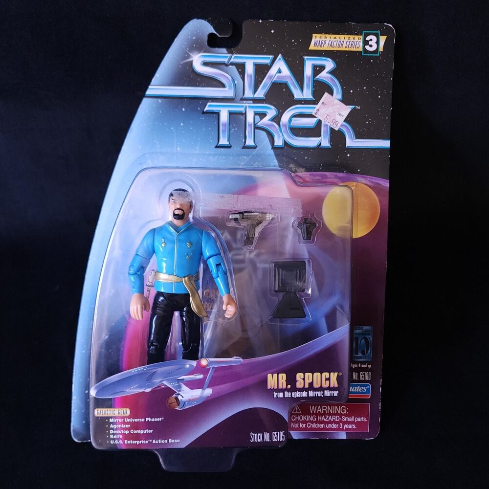 Playmates 65105 Star Trek Warp Factor Series 3 Mr. Spock Mirror Episode Figure